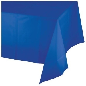 Club Pack of 12 Cobalt Blue Disposable Plastic Party Banquet Table Covers 9' - All