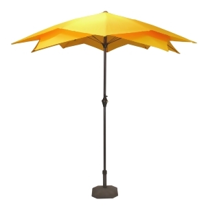8.2' Outdoor Patio Lotus Umbrella with Hand Crank Yellow - All