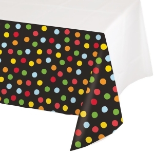 Club Pack of 12 Colorful Polka-Dot Birthday Party Disposable Plastic Table Covers 7' - All