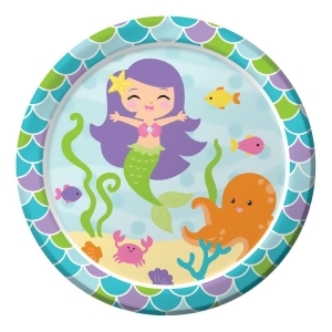 Club Pack of 96 Mermaid Friends Paper Party Disposable Dinner Plates 9 - All