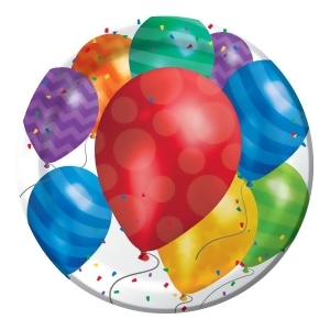 Club Pack of 96 Balloon Blast Disposable Paper Party Banquet Dinner Plates 9 - All