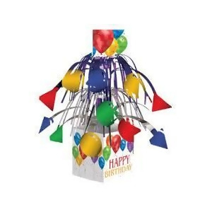 Pack of 6 Balloon Blast Mini Multicolor Birthday Party Cascading Foil Centerpiece 14 - All