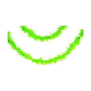 Club Pack of 12 Lime Green Fringed Party Tissue Garland Decorations 25' - All