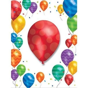 Club Pack of 48 Balloon Blast Multicolor Birthday Party Invitations with Attachment 5 - All
