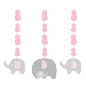Pack of 18 Pink and Gray Little Peanut Girl Hanging Cutout Party Decorations 36 - All