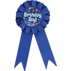 Club Pack of 12 Decorative Cobalt Blue Birthday Boy Award Ribbons 6.25 - All