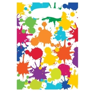 Club Pack of 96 Art Party Multicolored Party Plastic Loot Bags 9 - All