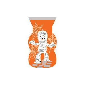 Club Pack of 240 Orange Halloween Fun Mummy Cello Party Favor Loot Bags with Zipper 9 - All