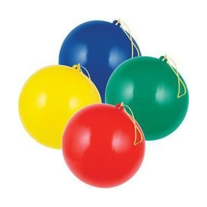 Club Pack of 96 Multicolor Balloon Punch Ball Birthday Party Favors - All