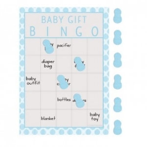 Pack of 60 Baby Blue and Gray Little Peanut Baby Gift Boy Baby Shower Bingo Game 8.5 - All