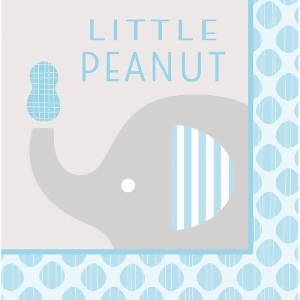 Club Pack of 192 Little Peanut Boy Blue Baby Shower Little Peanut Luncheon Napkins 6.5 - All