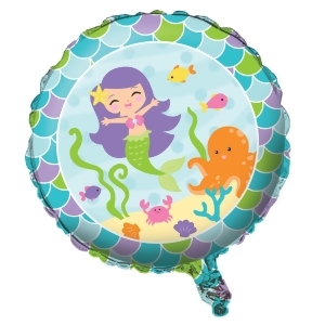 Club Pack of 10 Mermaid Friends Metallic Foil Party Balloons 18 - All