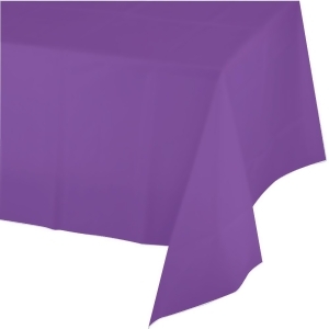 Club Pack of 12 Amethyst Purple Disposable Plastic Party Rectangular Table Covers 108 - All