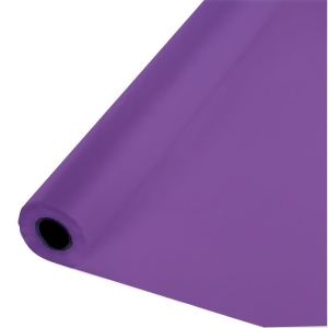 100' Amethyst Purple Disposable Plastic Banquet Party Table Cloth Rolls - All