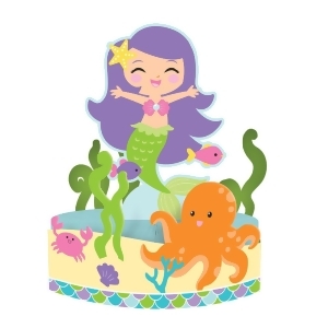 Pack of 6 Mermaid Friends Honeycomb Centerpiece Party Decorations 12 - All