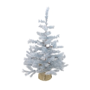 3' Winter Light Frosted Blue Pine Artificial Christmas Tree with Burlap Base Unlit - All