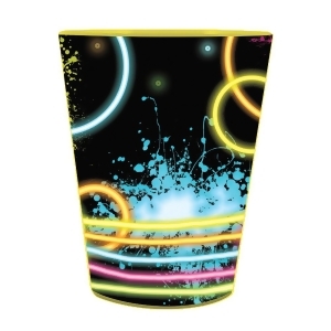 Pack of 12 Glow Party Keepsake Plastic Drinking Party Tumbler Cups 16 oz. - All