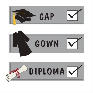 Club Pack of 192 Cap Gown Diploma Graduation Checklist Tassel Talk Beverage Napkins 5 - All