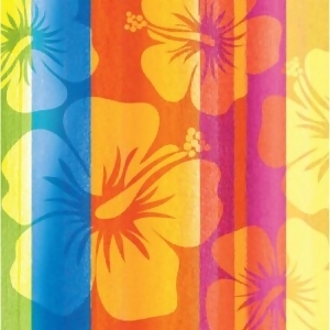 Club Pack of 192 Sunset Stripes Hawaiian Hibiscus Inspired Disposable Beverage Napkins 5 - All