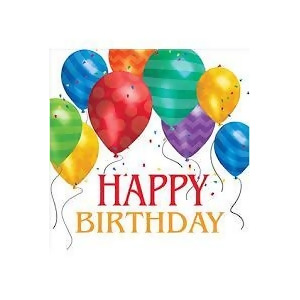 Club Pack of 192 Balloon Blast Multicolor Happy Birthday 2-Ply Luncheon Napkins 6.5 - All