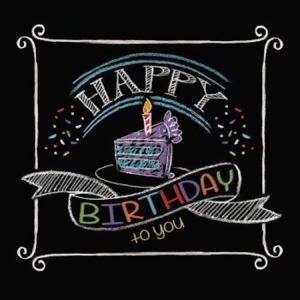 Club Pack of 192 Chalk Birthday Happy Birthday to You Disposable Napkins 5 - All