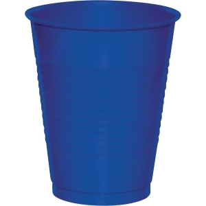 Club Pack of 600 Cobalt Blue Premium Disposable Plastic Drinking Party Tumbler Cups 16 oz. - All