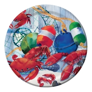 Club Pack of 96 Seafood Celebration Round Decorative Party Plates 7 - All