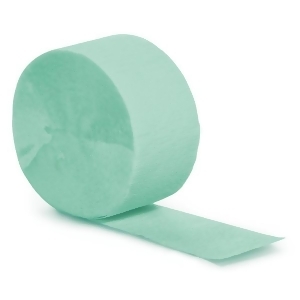 Club Pack of 12 Fresh Mint Green Crepe Paper Party Streamer Roll 81' - All
