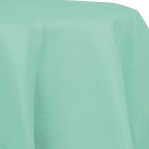 Club Pack of 12 Fresh Mint Green Premium Heavy-Duty Plastic-Lined Octy Round Tablecloth 82 - All