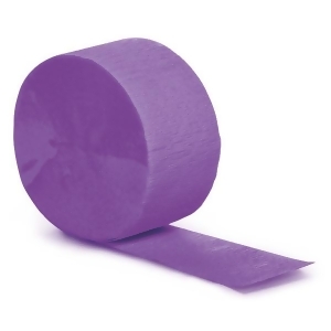 Club Pack of 12 Amethyst Purple Crepe Paper Party Streamer Roll 81' - All