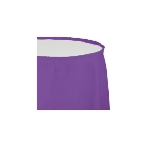 Club Pack of 6 Amethyst Purple Premium Heavy-Duty Plastic Party Table Skirts 14' - All