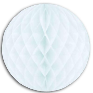 Pack of 12 White Honeycomb Hanging Tissue Ball Decorations 19 - All