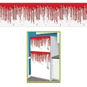 Club Pack of 12 Dripping Blood Refrigerator Border Halloween Hanging Decorations 5' - All
