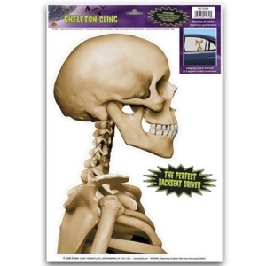 Pack of 12 Backseat Driver Skeleton Halloween Car Window Cling Decorations - All