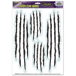 Club Pack of 48 Creepy Claw Marks Peel 'N Place Halloween Decorations - All
