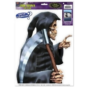 Pack of 12 Creepy Grim Reaper Car Window Cling Halloween Decorations - All