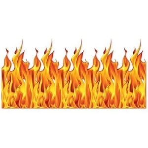 Pack of 6 Insta-Theme Flame Halloween Wall Backdrop Party Decorations 4' x 30' - All