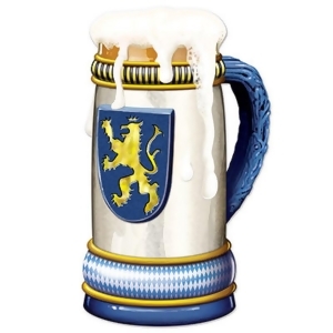 Club Pack of 12 Jumbo Oktoberfest Beer Stein Cutout Party Decorations 3' - All