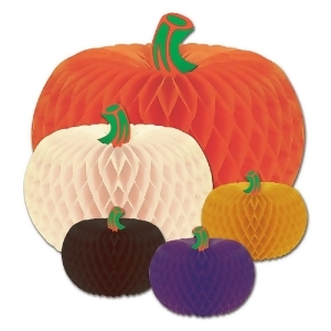 Club Pack of 60 Assorted Designer Tissue Pumpkins Halloween Decorations - All