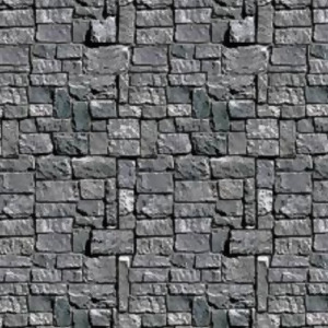 Pack of 6 Stone Wall Backdrop Insta-Theme Halloween Party Wall Decorations 30' - All