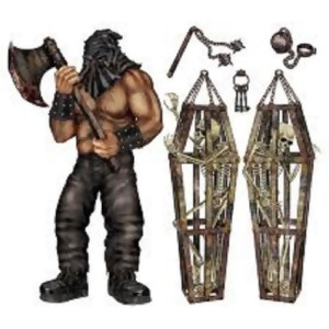 Club Pack of 72 Executioner and Skeleton Cage Insta-Theme Halloween Prop Decorations - All