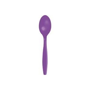 Club Pack of 288 Amethyst Purple Premium Heavy-Duty Plastic Party Spoons - All