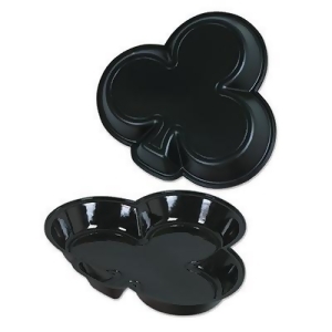Club Pack of 24 Glossy Black Disposable Plastic Casino Party Snack Trays 12 - All