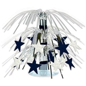 Club Pack of 12 Black and Silver Star Mini Cascading New Year's Centerpiece Decorations 7.5 - All