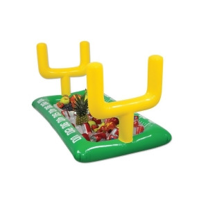 Pack of 6 Green Inflatable Football Field with Yellow Goal Posts Game Day Buffet Coolers 53.75 - All