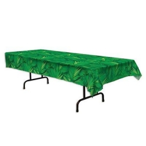 Club Pack of 12 Luau Palm Leaf Print Disposable Rectangular Tablecovers 54 x 108 - All
