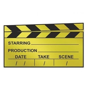 Club Pack of 24 Movie Set Clapboard Cutout Party Decorations 14.75 - All