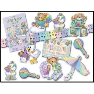 66-Piece Cuddle Time Gender Neutral Baby Shower Party Decorating Accessory Kit - All