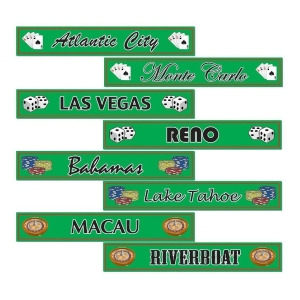 Club Pack of 48 Gambling Destination Double-Sided Street Sign Cutout Casino Party Decorations 24 - All