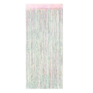 Pack of 6 Opalescent Fringe Gleam 'N Curtain Hanging Party Decorations 8' - All